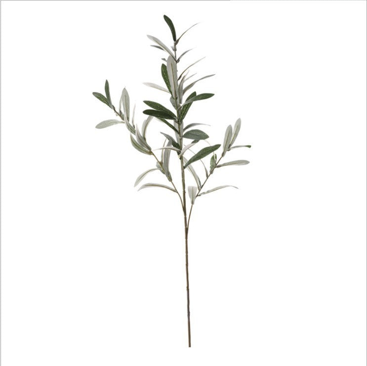 Artificial Green Olive Branch 4 Fork With Fruit Flower Arrangement Aecoration